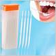 plastic toothpicks with dental floss