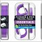 purple floss picks travel pack with case