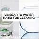 ratio water vinegar cleaning