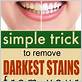 removing teeth stains at home