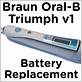 replacement battery for oral b triumph toothbrush