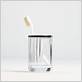 ribbed glass toothbrush holder