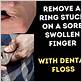 ring stuck on finger dental floss