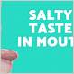 salty taste in mouth gum disease