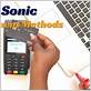 sonic payment methods