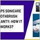 sonicare toothbrush warranty claim