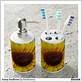 sunflower toothbrush holder set