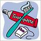 toothbrush and paste clipart