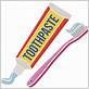 toothpaste and toothbrush clipart