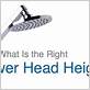 typical height for shower head