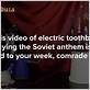 ussr anthem on 5 electric toothbrushes