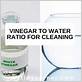 vinegar water disinfectant ratio