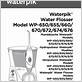 waterpik model wp-862w owner's manual