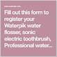 waterpik product registration