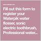 waterpik sonic registration