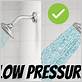 weak water pressure in shower