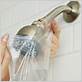 what to soak shower head in