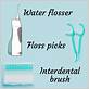 which order to use water flossing tools